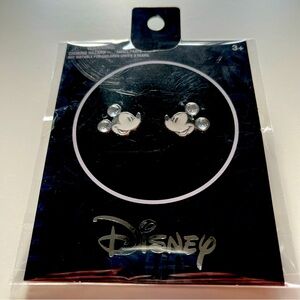 Aldi Disney Mickey and Friends. Mickey silver tone post back rhinestone ears
